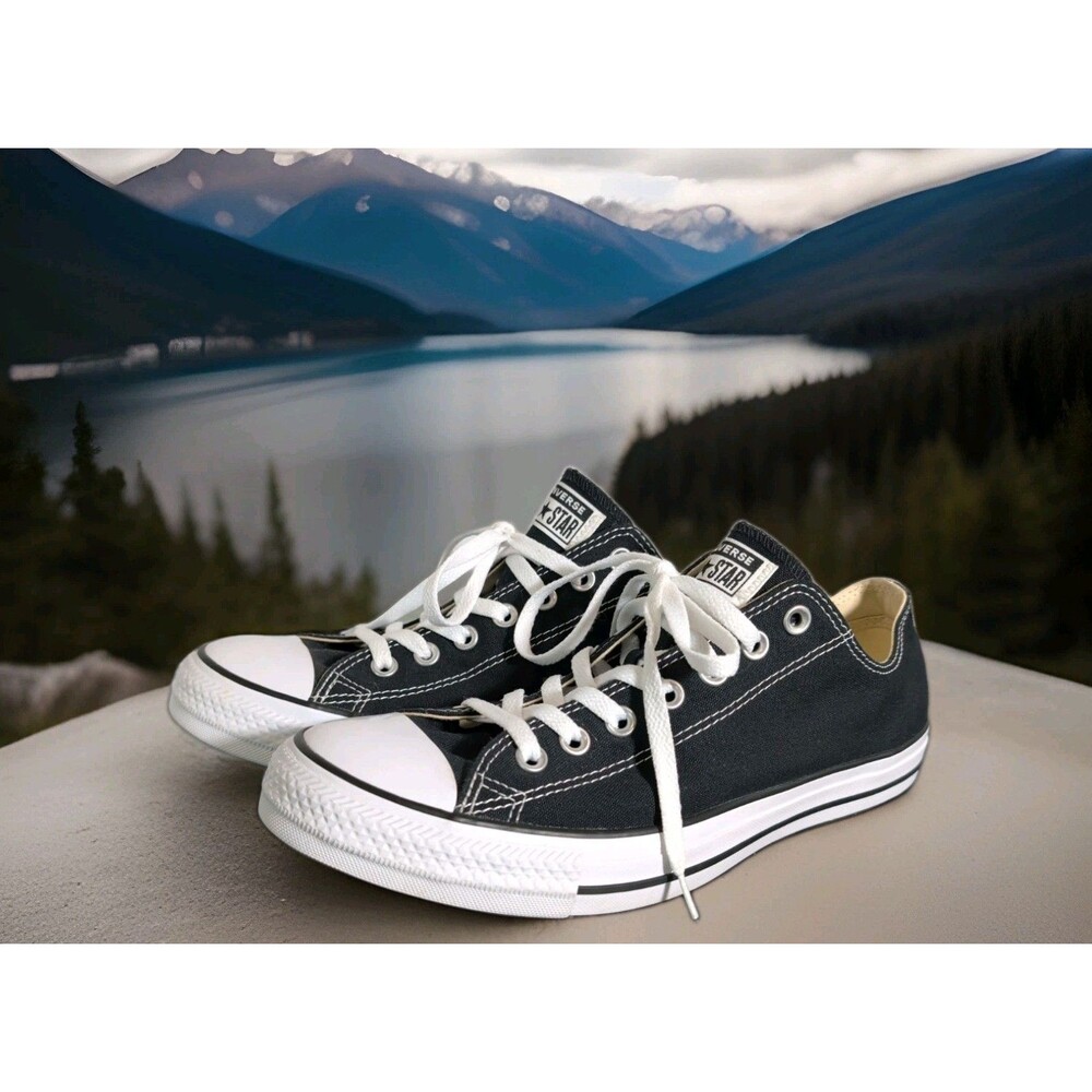 CONVERSE ALL STAR CANVAS LOW TOP SNEAKERS MEN'S SIZE 10/WOMENS SIZE 12 BLACK EUC